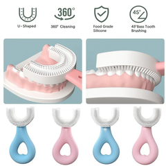 U-Shaped Kids Toothbrush (Ages 2-6) – Blue