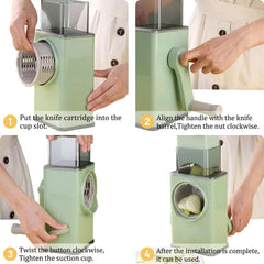 3-in-1 Rotary Vegetable Cutter