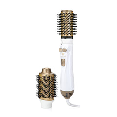 2-in-1 Rotating Hair Dryer - White