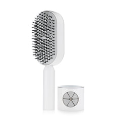 Rotating Hair Curler + Self-Cleaning Hair Brush with Base