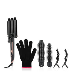 مجموعة الشعر ايزي ويفز - 5 قطع - اسود