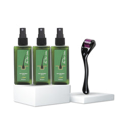 Hair Growth Bundle – 3 New Hair Sprays + Derma Roller