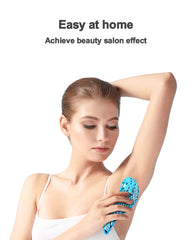 Circular Hair Eraser for Sensitive Areas – Blue with Handle