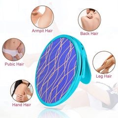 Circular Hair Eraser for Sensitive Areas – Blue with Handle