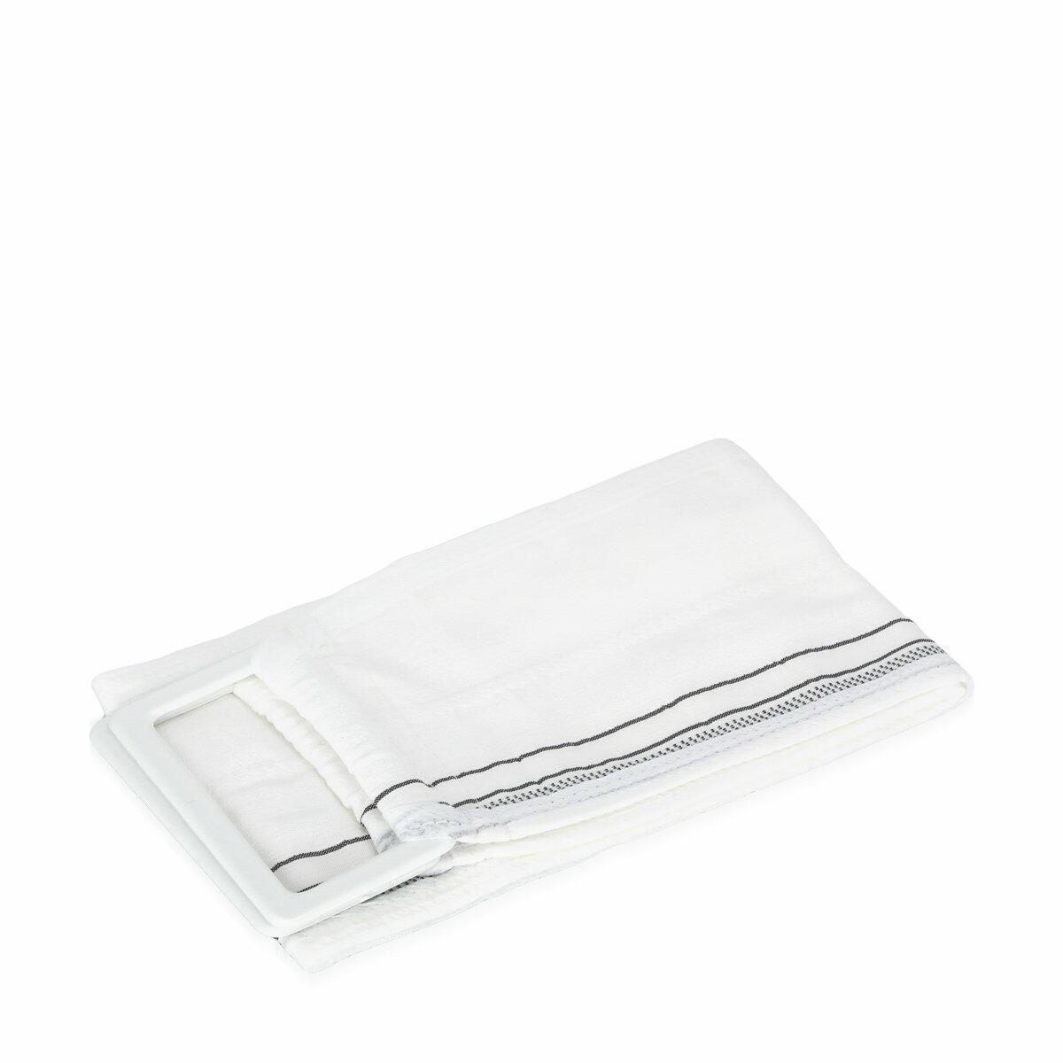 Back Exfoliating Loofah Belt - White & Grey