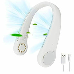 Portable fan without blades attached around the neck