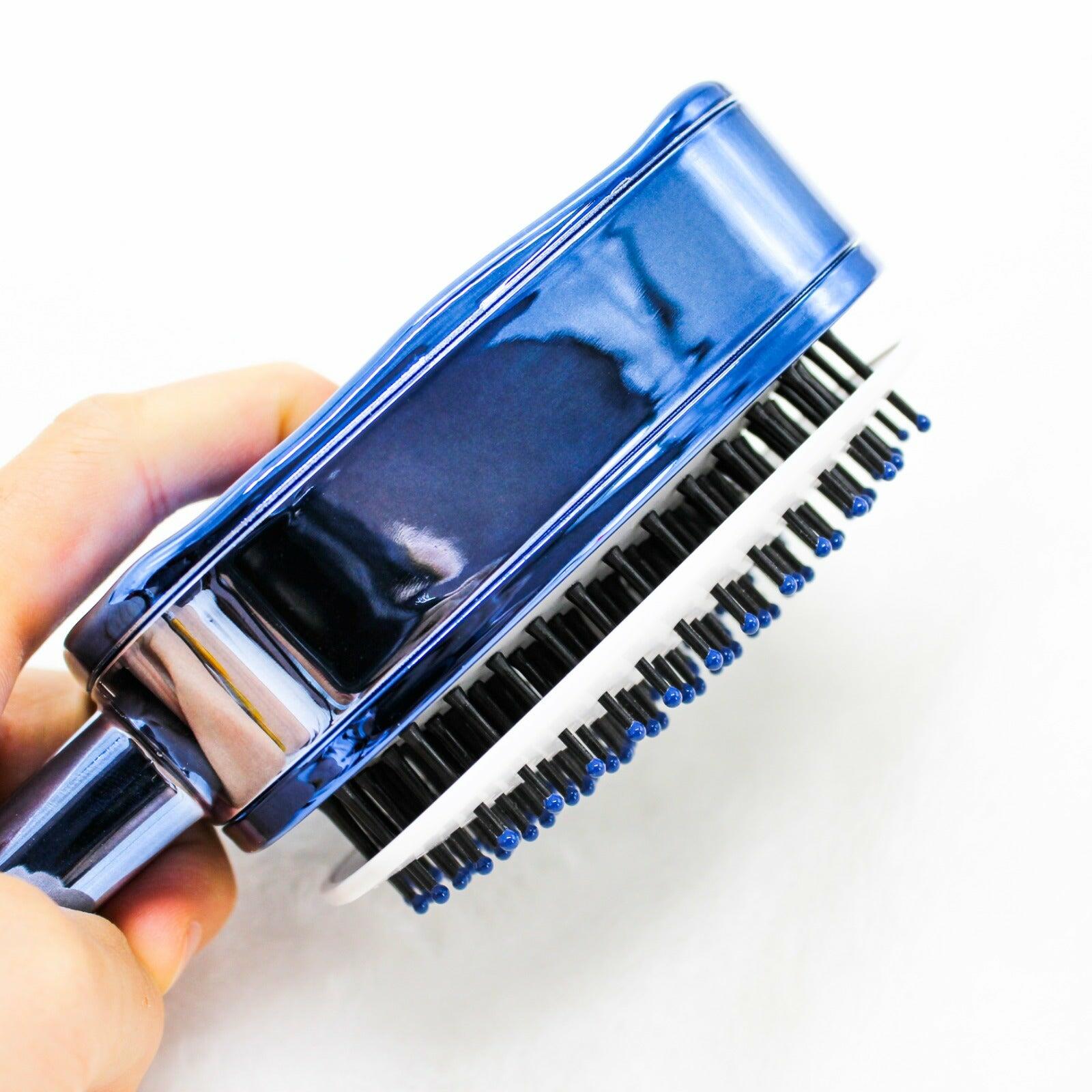 Self-Cleaning Hair Brush for Women and Children – Metallic Blue