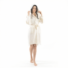 Cotton bathrobe by Feel Fine – White