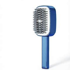 Self-Cleaning Hair Brush for Women and Children – Metallic Blue