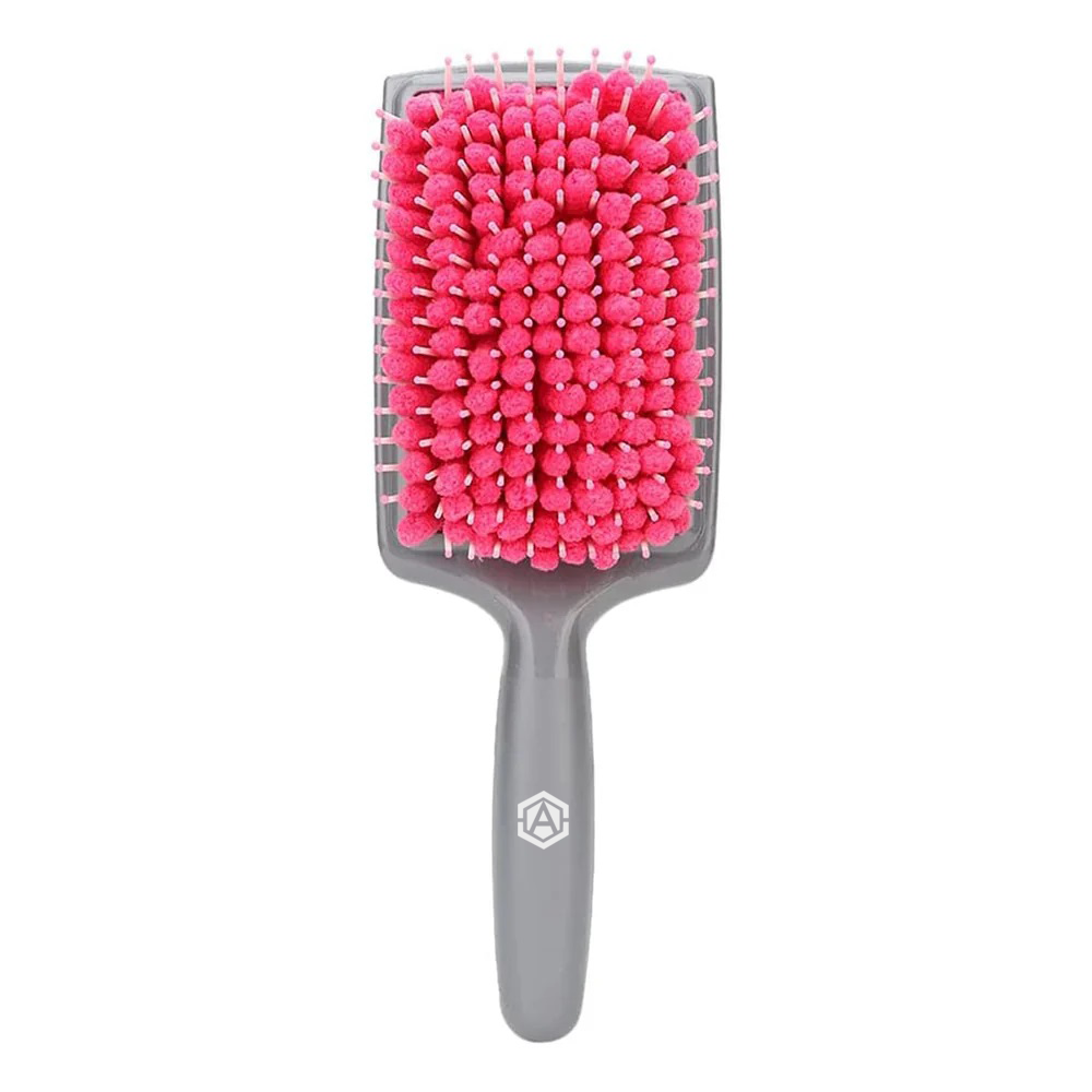 Microfiber Hair Drying Brush-pink-grey