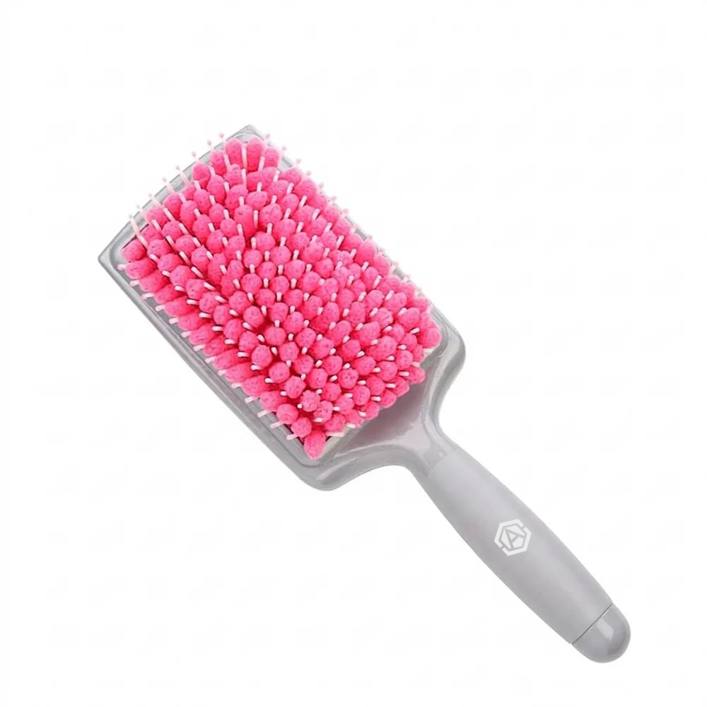 Microfiber Hair Drying Brush-pink-grey