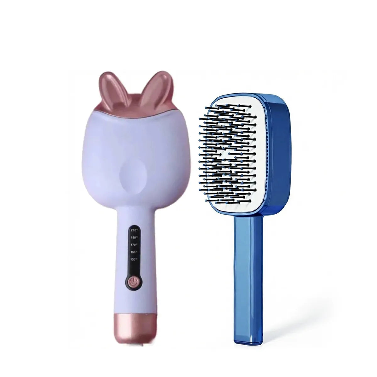 Hair Crimper + Self-Cleaning Hairbrush