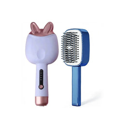 Hair Crimper + Self-Cleaning Hairbrush