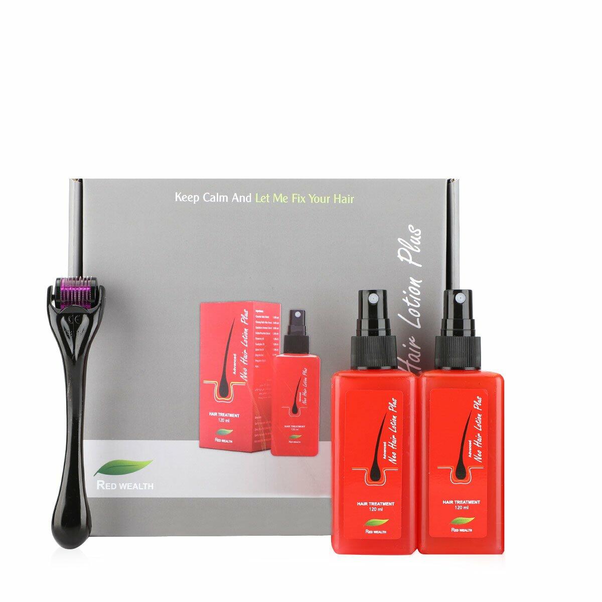 Package: 2 Red NewHair Sprays + Derma Roller