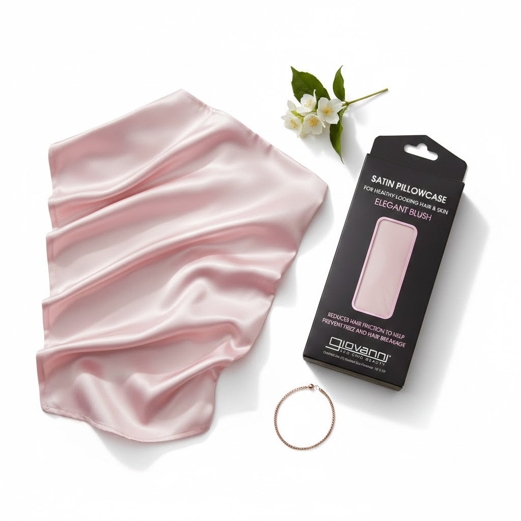 جيوفاني، غطاء وسادة من الساتان، فضي أنيق، 1 كيس وسادة