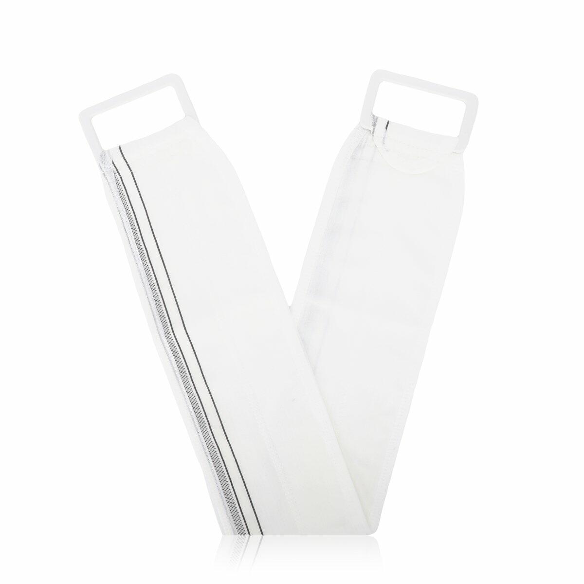 Back Exfoliating Loofah Belt - White & Grey