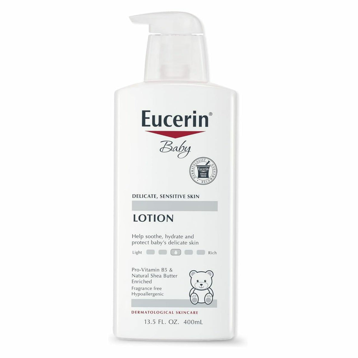 Eucerin Baby Soothing Lotion, Fragrance-Free, Enriched with Shea Butter and Vitamin B5, 400ml