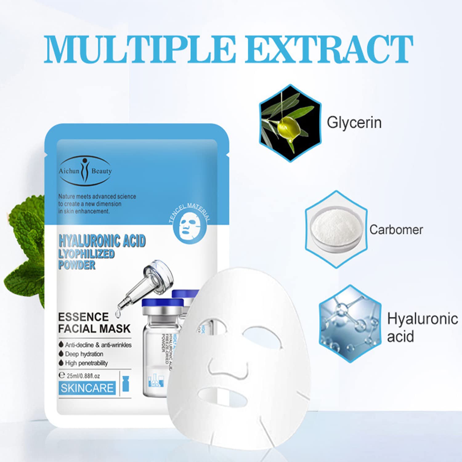 Aichun Beauty Hyaluronic Acid Hydrating & Nourishing Sheet Mask