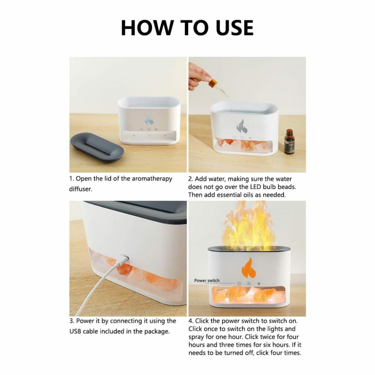 Himalayan Salt Stone Diffuser – White