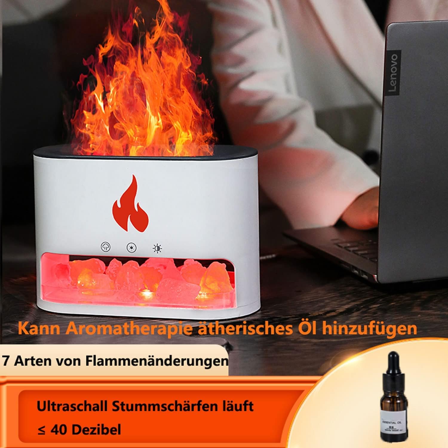Himalayan Salt Stone Diffuser – White