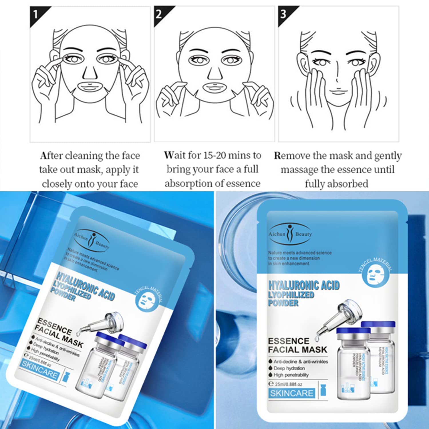 Aichun Beauty Hyaluronic Acid Hydrating & Nourishing Sheet Mask