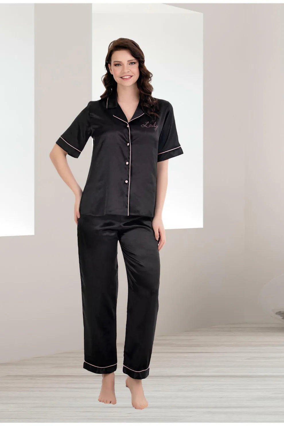 شيب مي بيجامة ساتان 15123