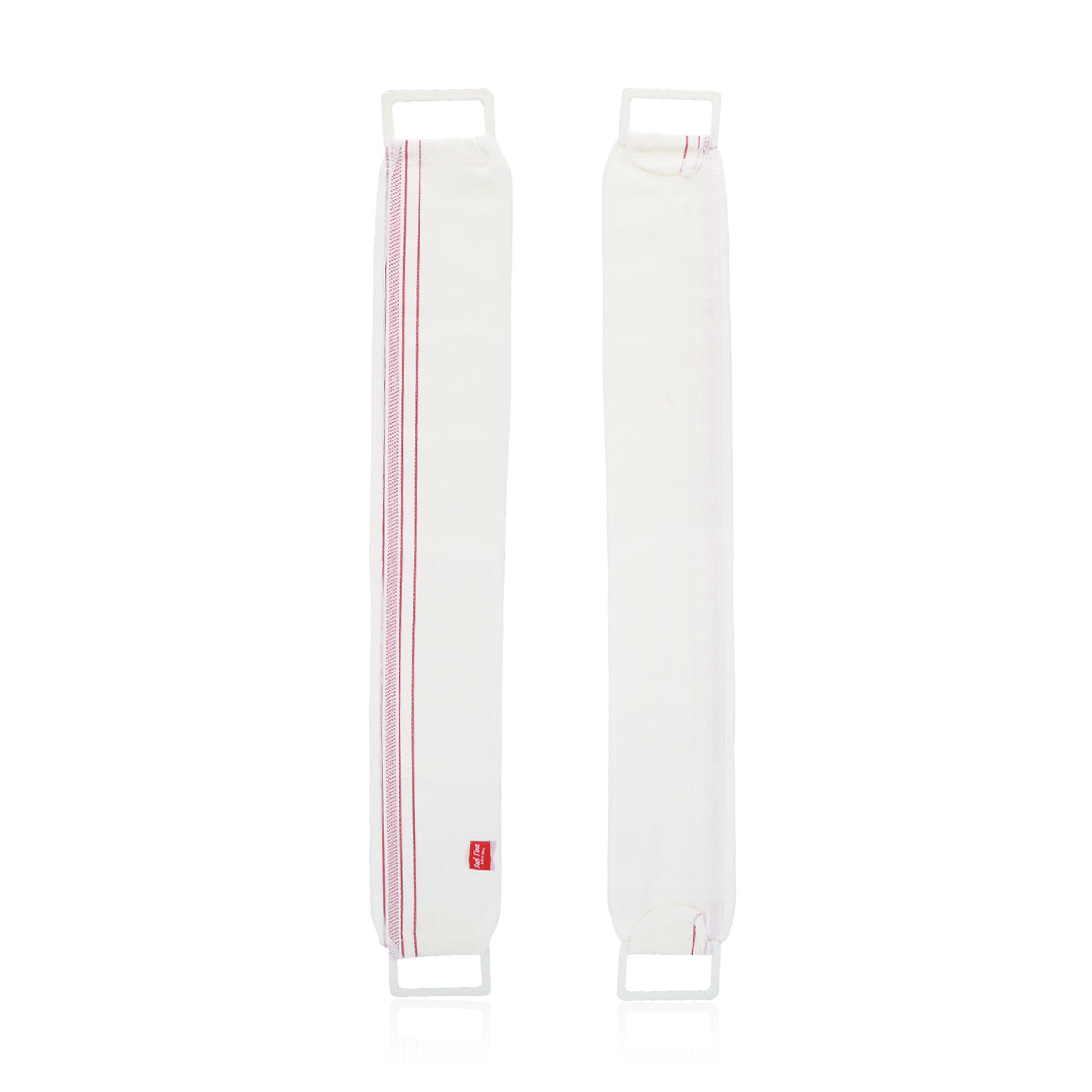 Back Exfoliating Loofah Belt - White & Red