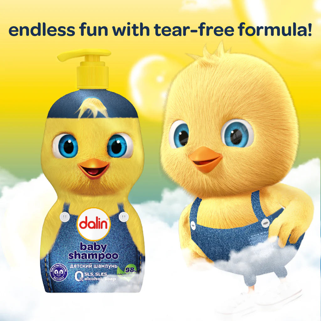 Dalin Baby Shampoo & Body Wash 500 ML (Chick Bottle)