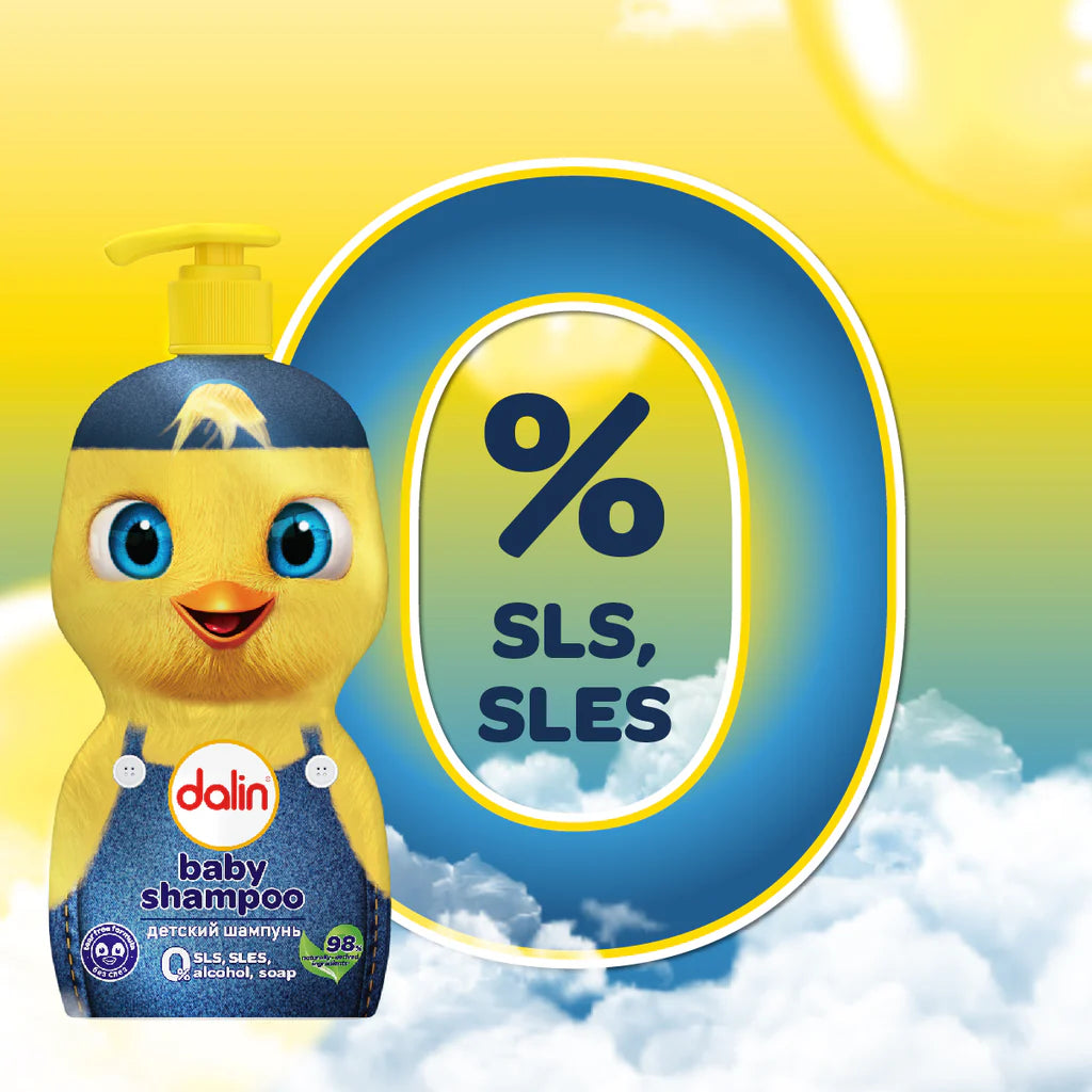 Dalin Baby Shampoo & Body Wash 500 ML (Chick Bottle)