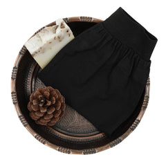 Turkish exfoliating mitt, black, from Feel Fine