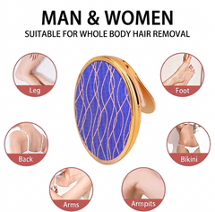 Circular Hair Eraser for Sensitive Areas – Gold with Handle