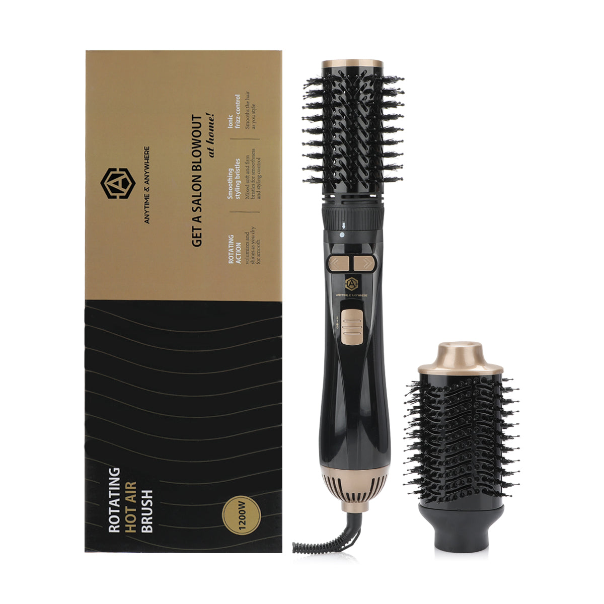 الاستشوار الدوار 2 في1-أسود