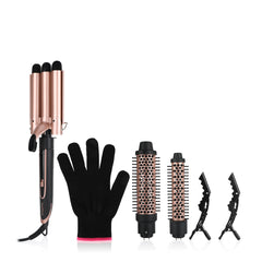 مجموعة الشعر ايزي ويفز - 5 قطع - روز جولد