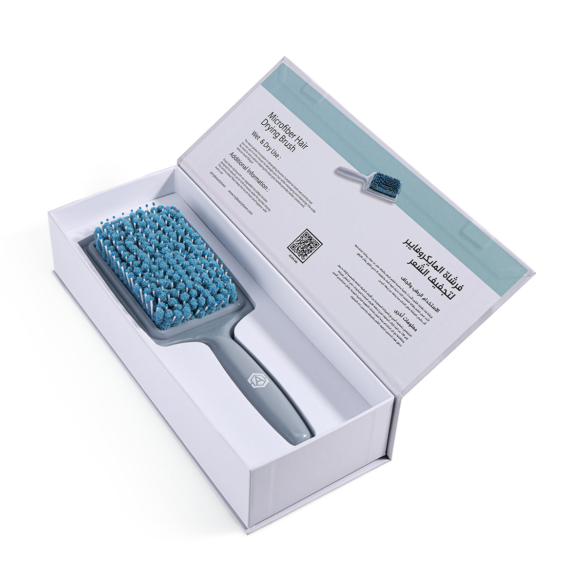 Microfiber Hair Drying Brush-blue gray
