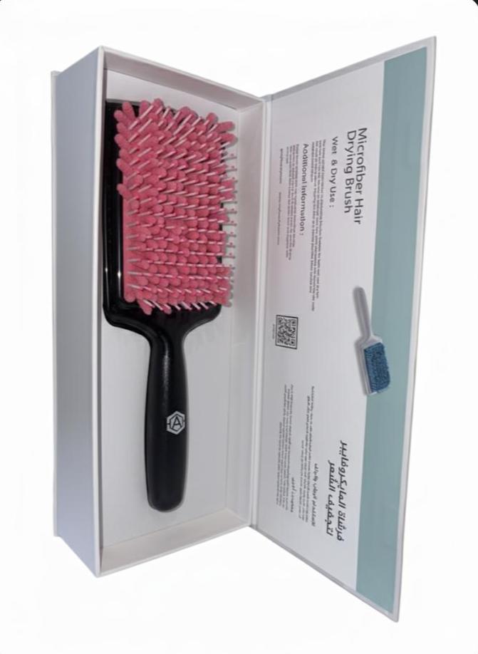 Microfiber Hair Drying Brush-pink-black