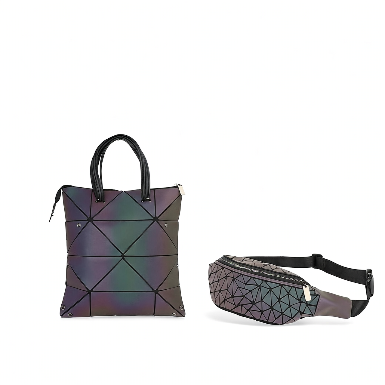 Handbag + Waist Bag – Black & Rainbow