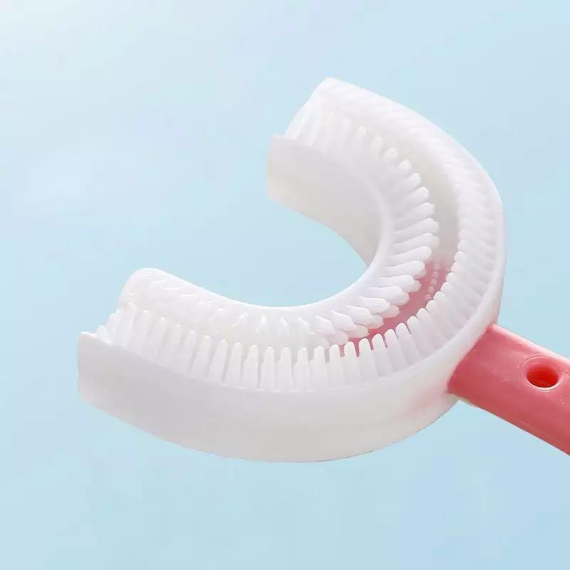 U-Shaped Kids Toothbrush (Ages 2-6) – pink