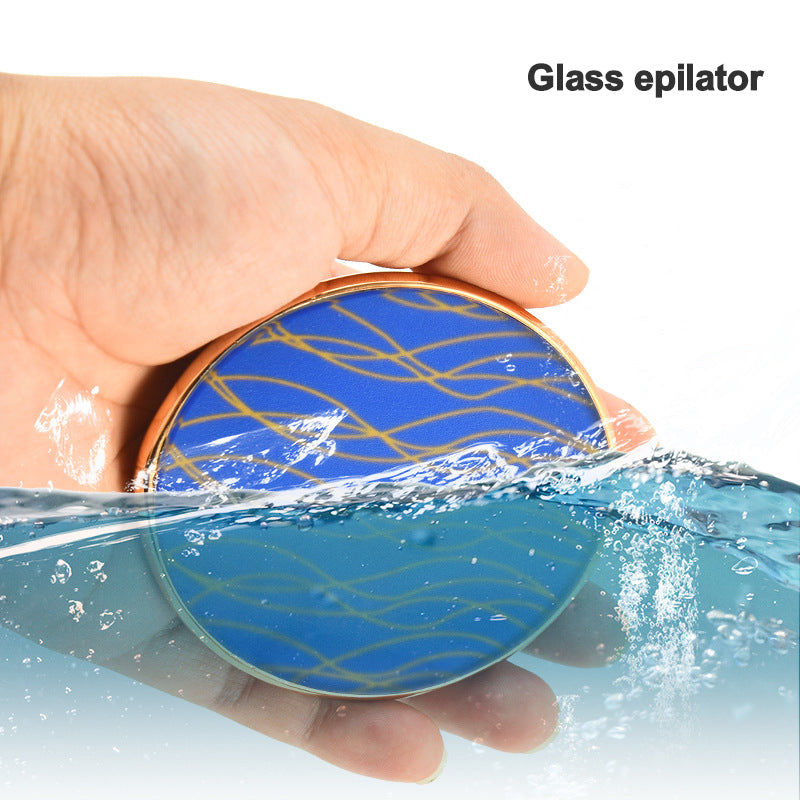 Circular Hair Eraser for Sensitive Areas – Gold with Handle