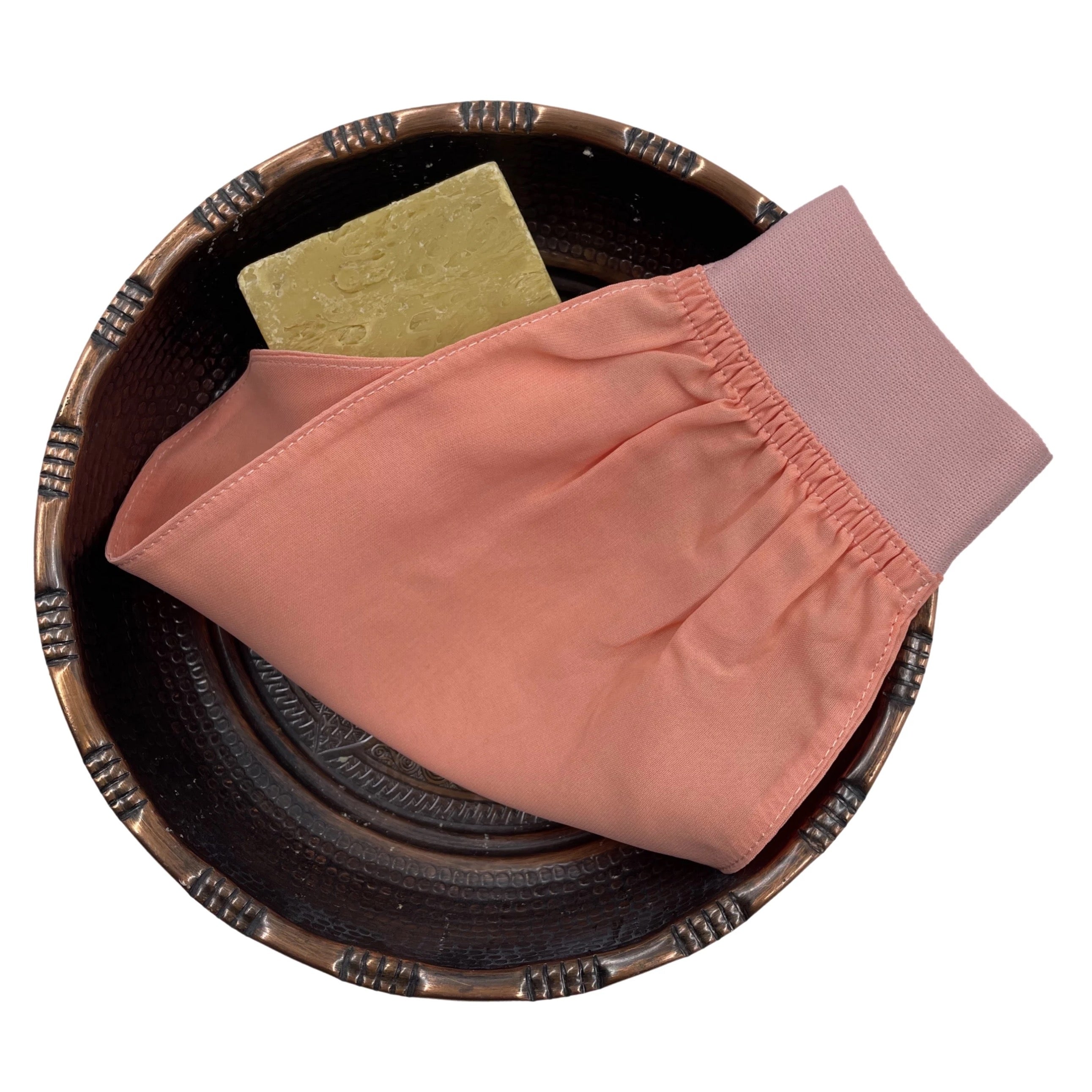 Turkish Exfoliating Loofah – 100% Silk, Salmon Color